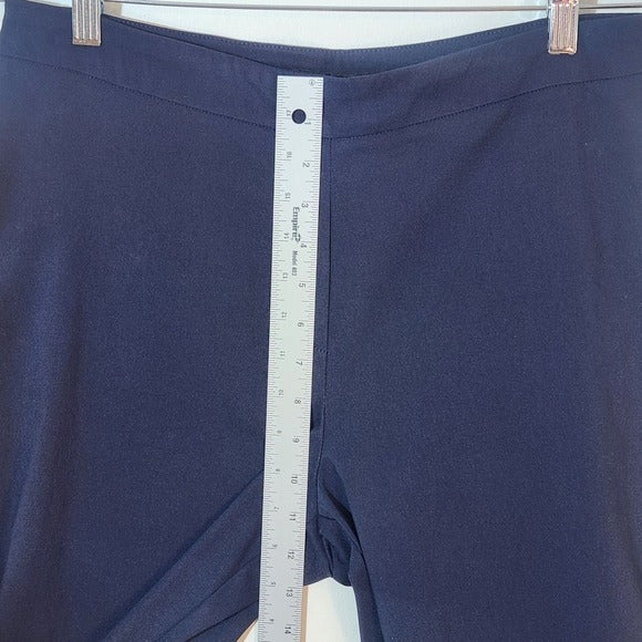Zac & Rachel Navy Scalloped-Hem Capri Pants Size 12