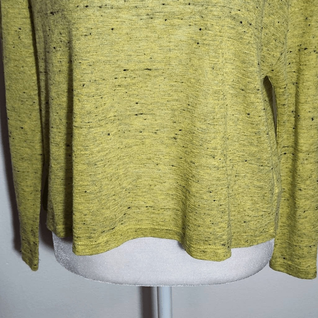 Maronie Green Knit Boxy Fit Slub Tee with Tie Back Size Small Lime Green Top