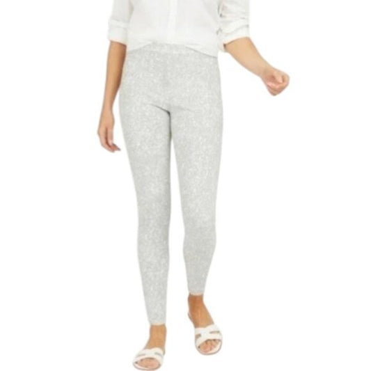 SPANX Gray and White Speckle Ankle Jean-ish Leggings Size Medium