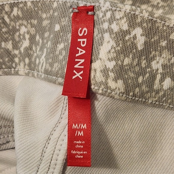 SPANX Gray and White Speckle Ankle Jean-ish Leggings Size Medium