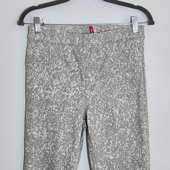 SPANX Gray and White Speckle Ankle Jean-ish Leggings Size Medium