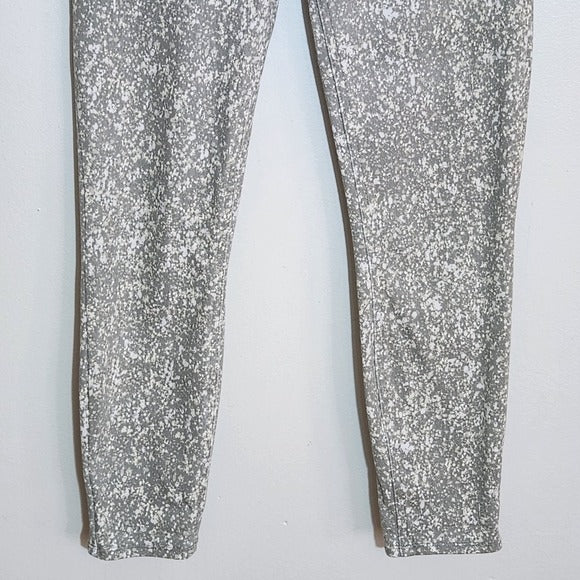 SPANX Gray and White Speckle Ankle Jean-ish Leggings Size Medium