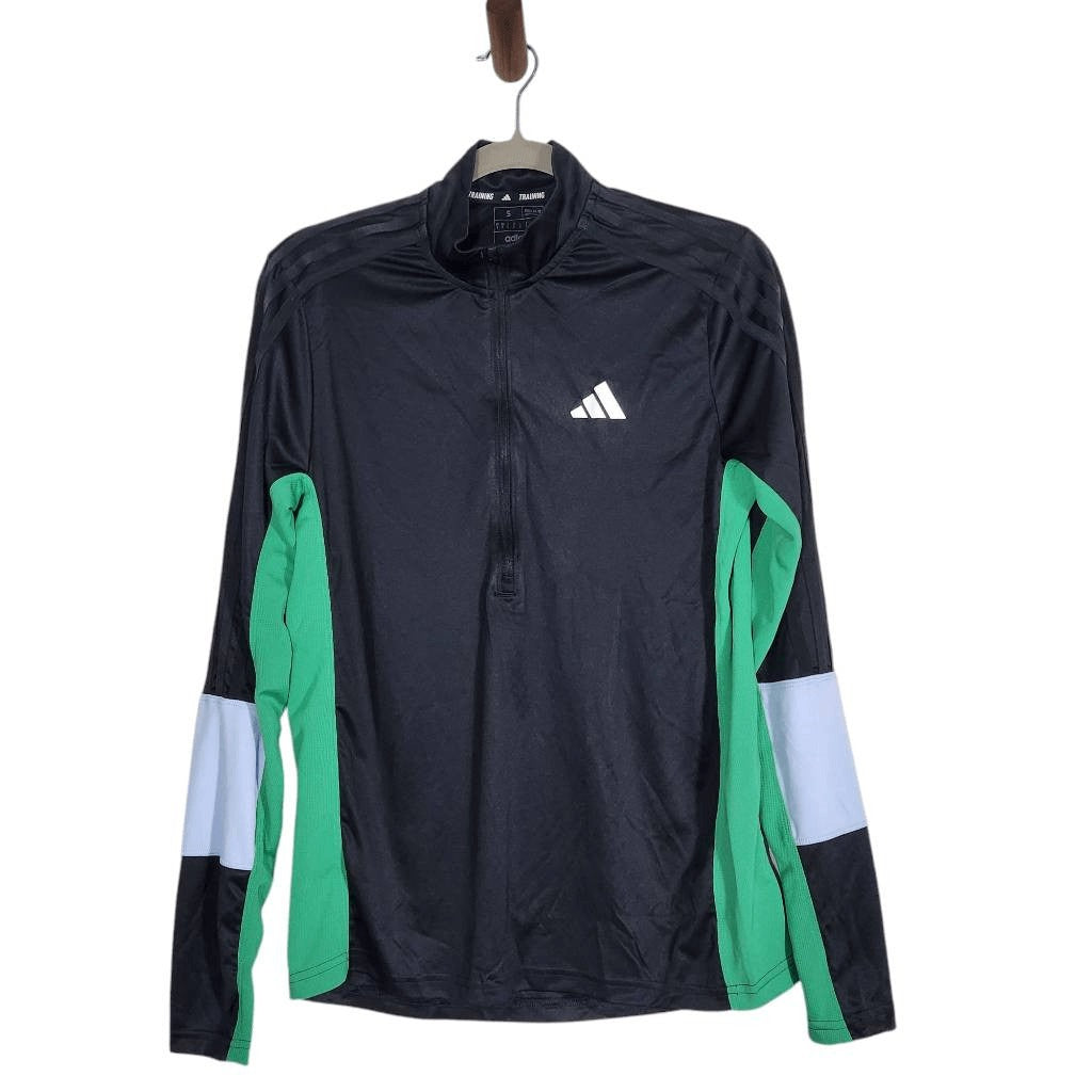 Adidas Men's Training Colorblock 1/4 Zip Long Sleeve Pullover Size Small