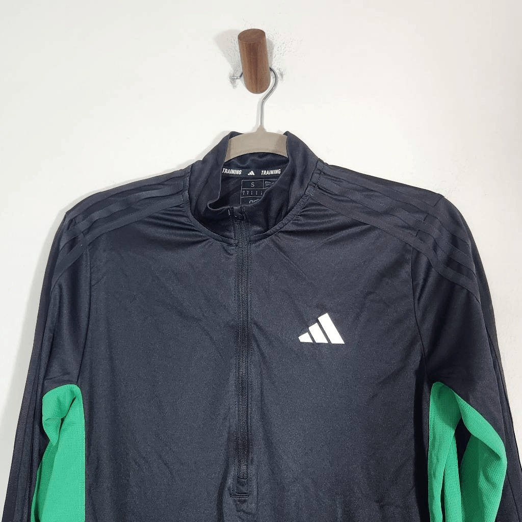 Adidas Men's Training Colorblock 1/4 Zip Long Sleeve Pullover Size Small