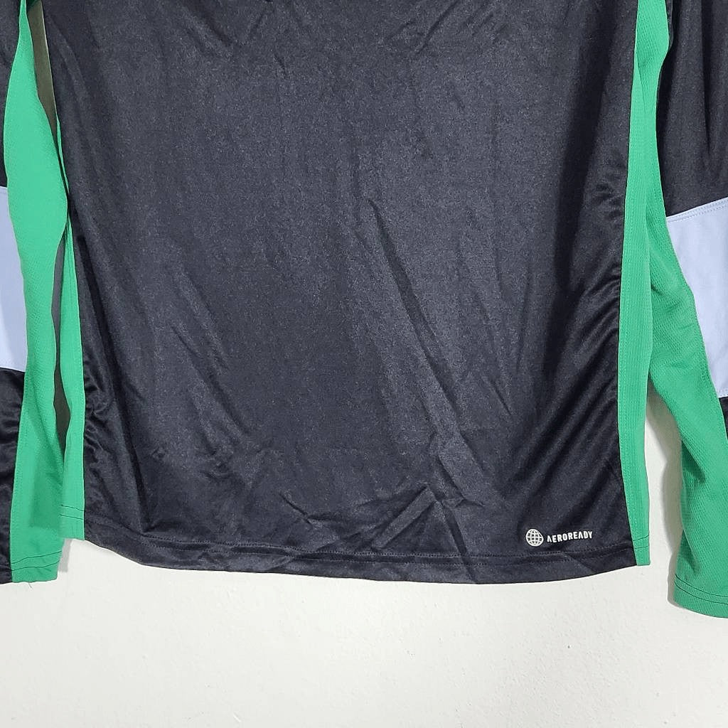 Adidas Men's Training Colorblock 1/4 Zip Long Sleeve Pullover Size Small