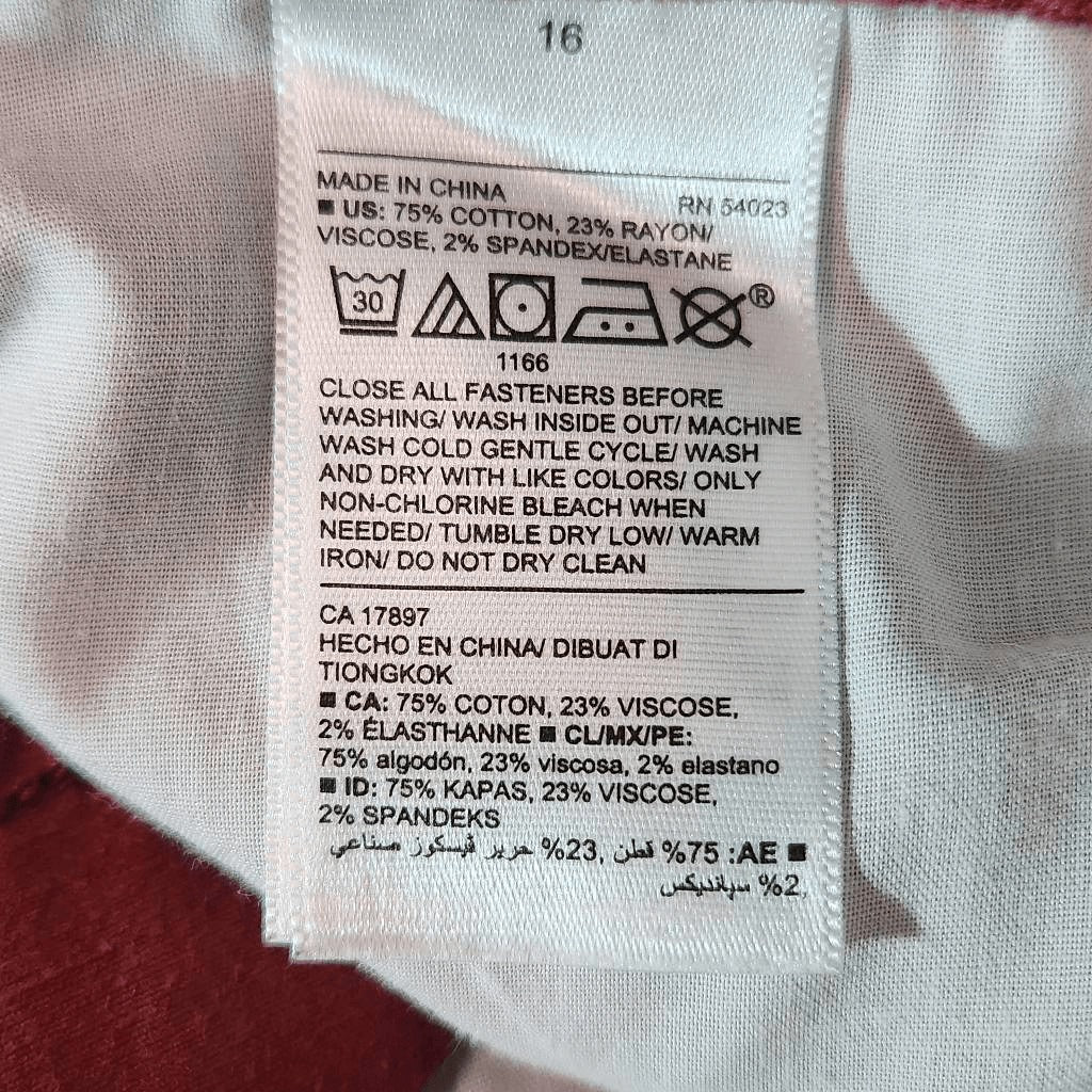 Old Navy Oxblood Velvet Jeans Size 16 Burgundy Velvet Pants