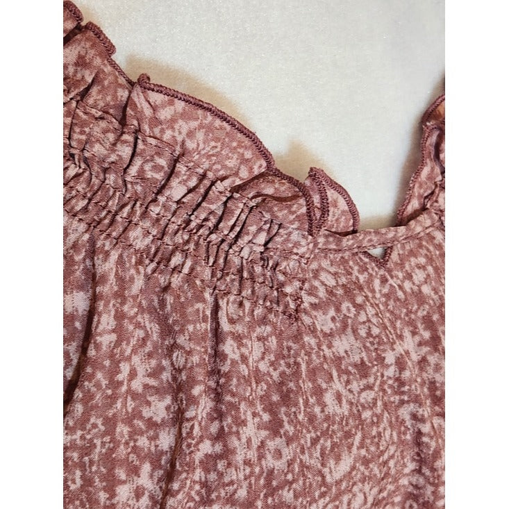 Universal Thread Pink Print Boho Blouse Size XL