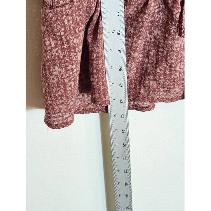 Universal Thread Pink Print Boho Blouse Size XL