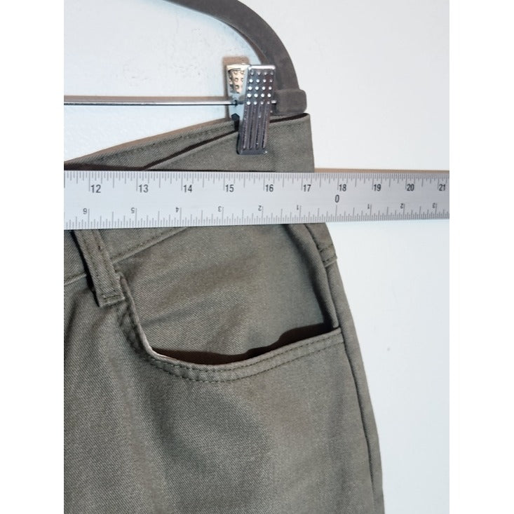 Lee Riders Olive Green Wide Leg Cargo Cropped Jeans Size 16