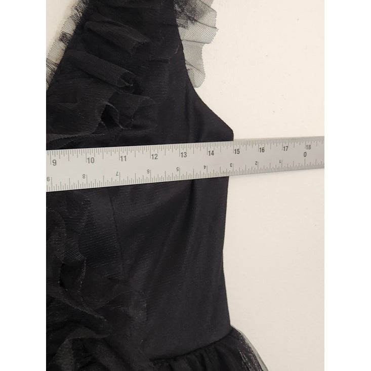 City Vibe Black Layered Tulle Mini Cocktail Dress Size 3