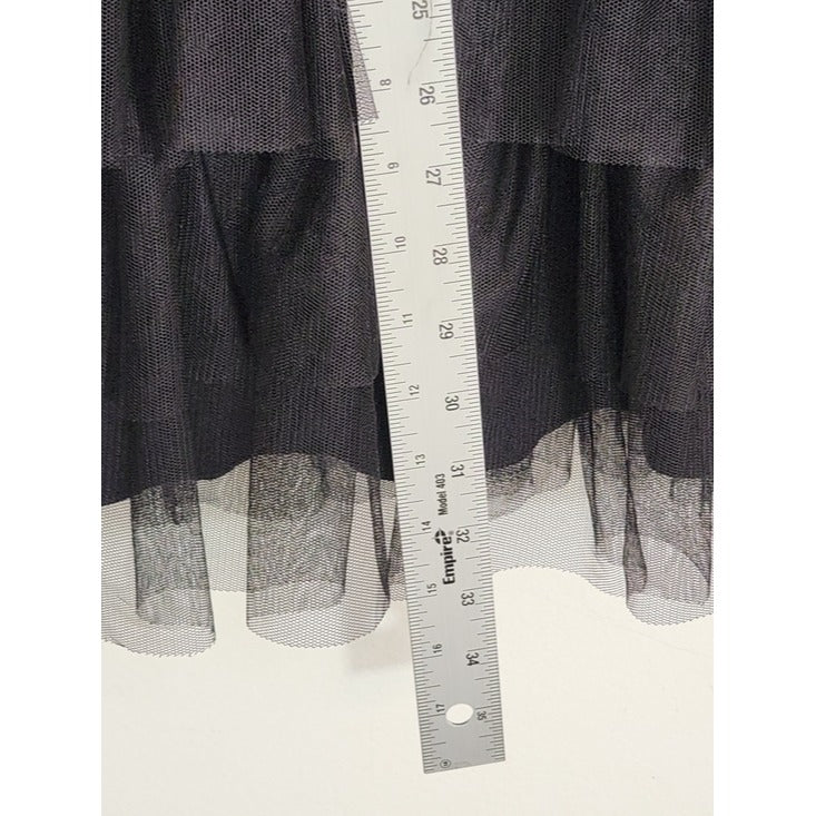 City Vibe Black Layered Tulle Mini Cocktail Dress Size 3