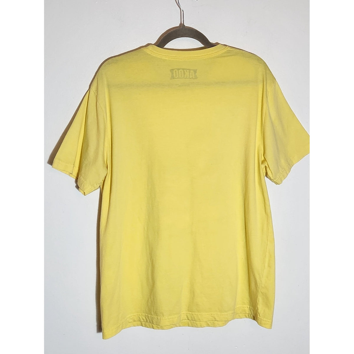 AKOO x Hustlegang Yellow Graphic Short Sleeve T-Shirt Size Large