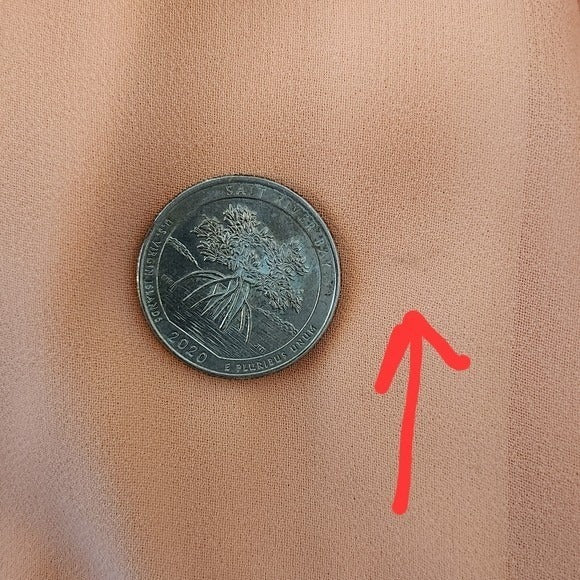 Kate Peach Sleeveless Mini Shift Dress with Fringe Detail Size Large