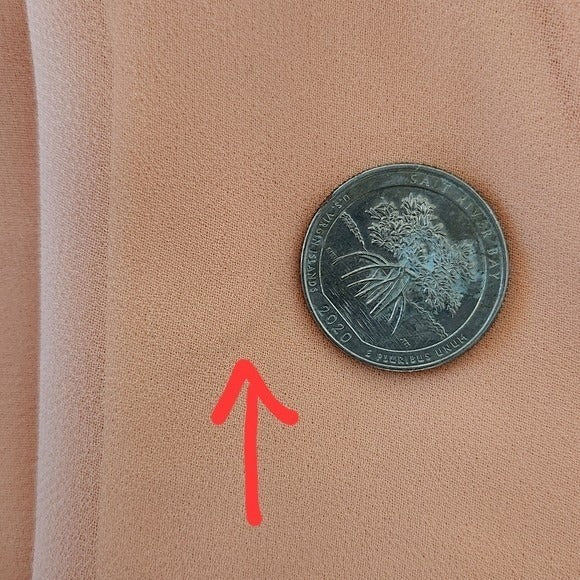 Kate Peach Sleeveless Mini Shift Dress with Fringe Detail Size Large