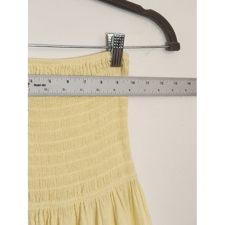 Sea Spice Yellow Boho Strapless Maxi Dress Size XL