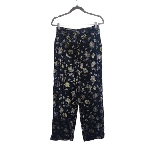 Rachel Zoe Multi-Color Floral Full Leg Velour Pants Size 8
