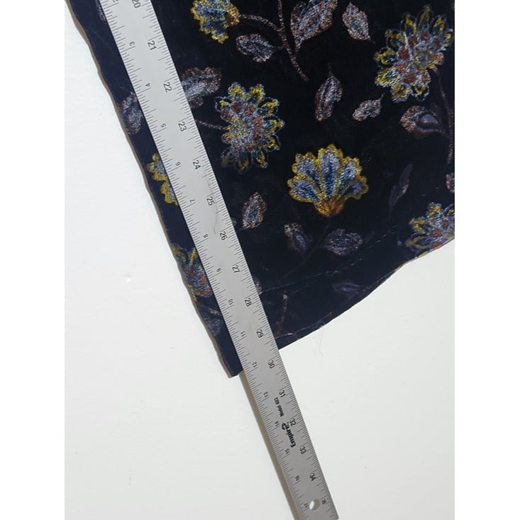 Rachel Zoe Multi-Color Floral Full Leg Velour Pants Size 8