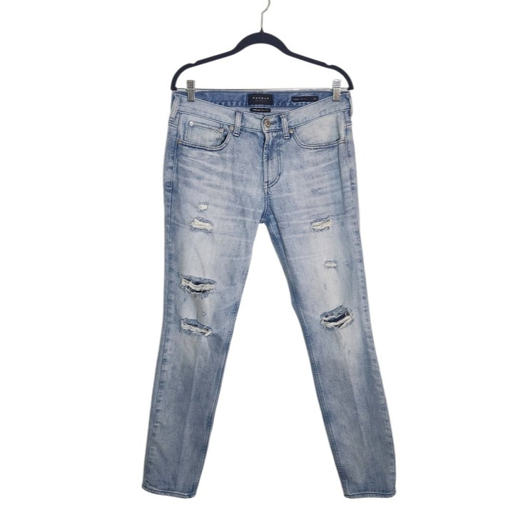 PacSun Mens Light Wash Distressed Skinny Jeans Size 31x32