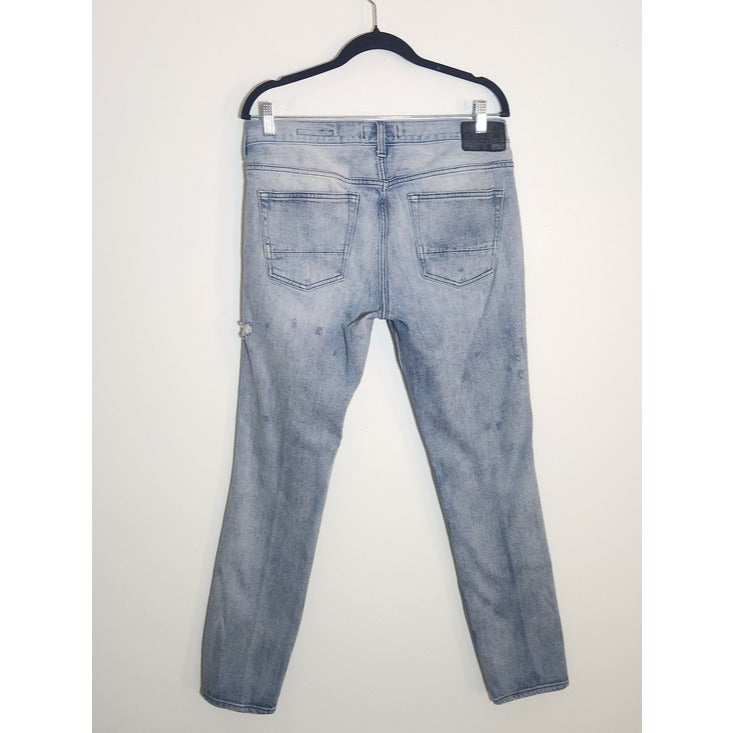 PacSun Mens Light Wash Distressed Skinny Jeans Size 31x32
