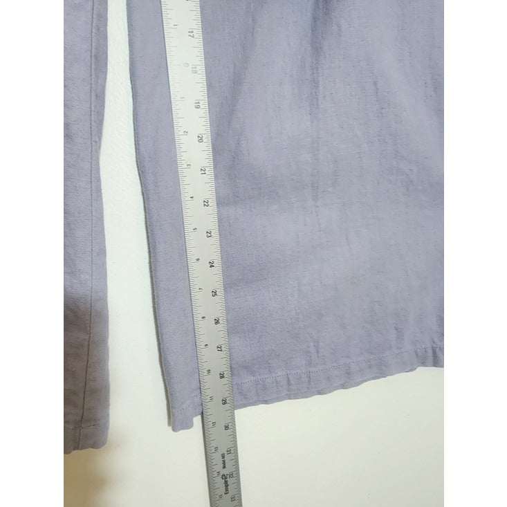 Vanilla Star Light Purple Linen Blend Wide Leg Pants Size Small