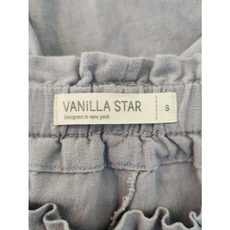 Vanilla Star Light Purple Linen Blend Wide Leg Pants Size Small
