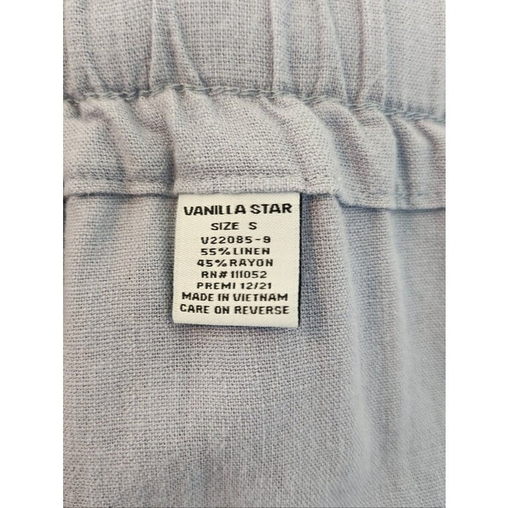 Vanilla Star Light Purple Linen Blend Wide Leg Pants Size Small