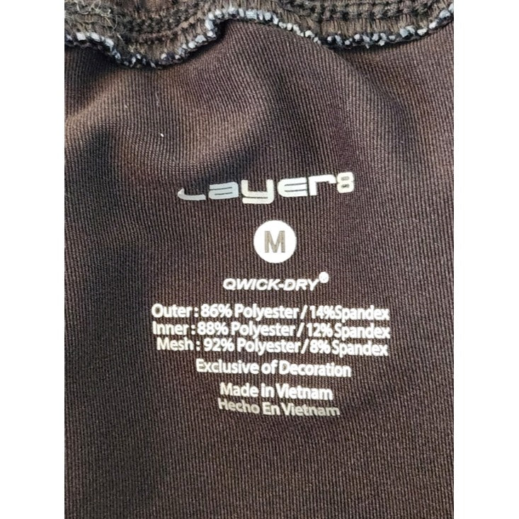 Layer 8 Black and White Graphic Print Athletic Shorts Size Medium
