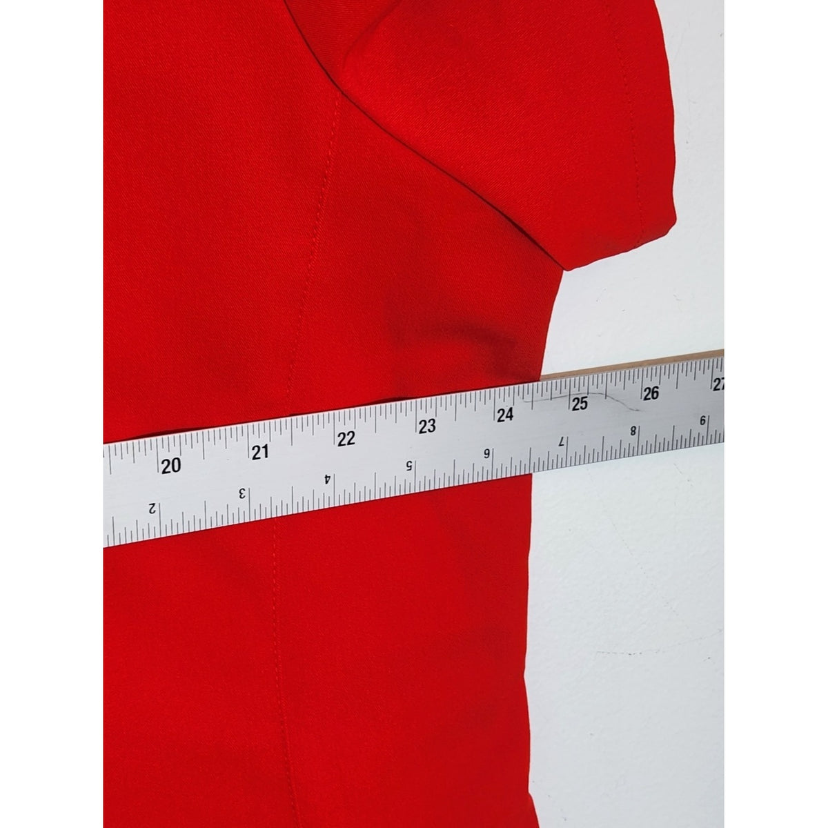 Fabletics Red V-Neck Short Sleeve Medical Scrub Top Size 2X