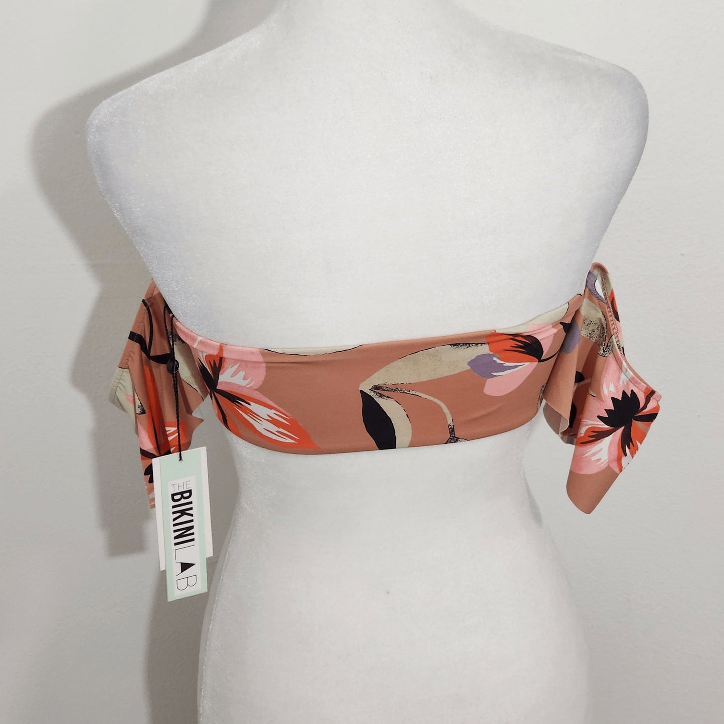 The Bikini Lab Floral Swimsuit Top Size Small NWT Botanical Print Bikini Top