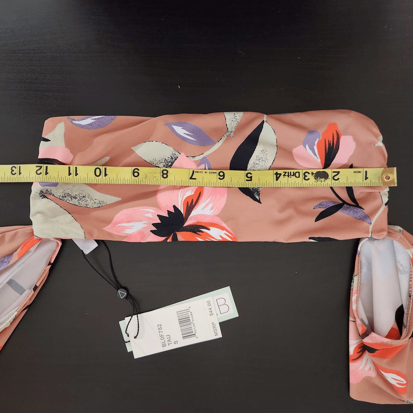 The Bikini Lab Floral Swimsuit Top Size Small NWT Botanical Print Bikini Top