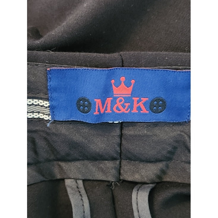 M&K Black Slim Fit Dress Pants Size 34 NWT