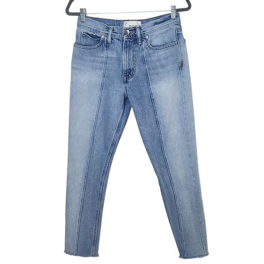 BDG Dad Slim Tapered Fit Two-Tone Jeans With Cut-Off Hem Size 29 x 32