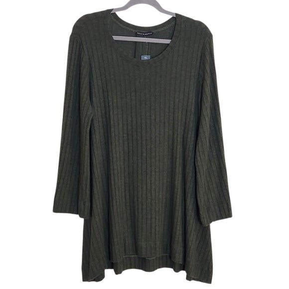 Nally & Millie Olive Green Sweater Tunic Size XL NWT