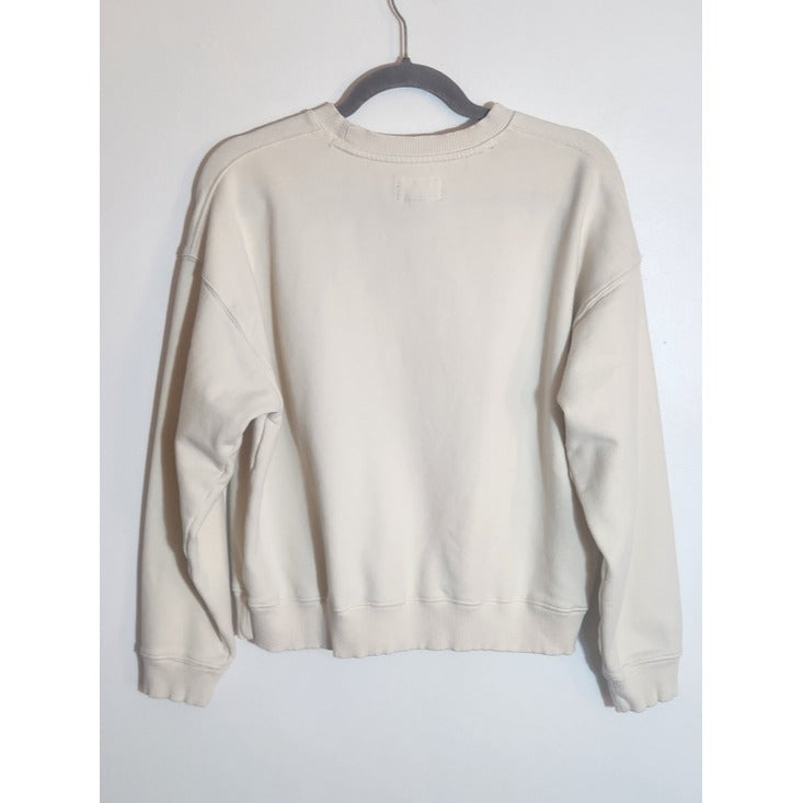 American Eagle Cream Queen of Hearts Sweatshirt Size Small