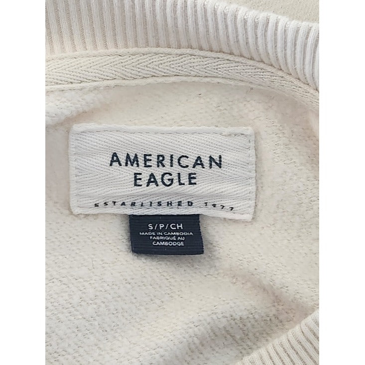 American Eagle Cream Queen of Hearts Sweatshirt Size Small