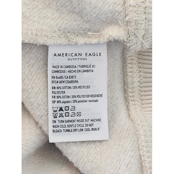 American Eagle Cream Queen of Hearts Sweatshirt Size Small