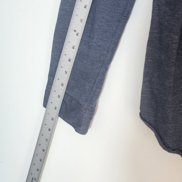 DKNY Mens Navy Knit Button Down Size Large