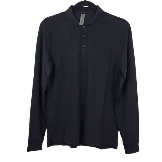 Outdoor Voices Black Long Sleeve Polo Size XXS Men's Black Polo New