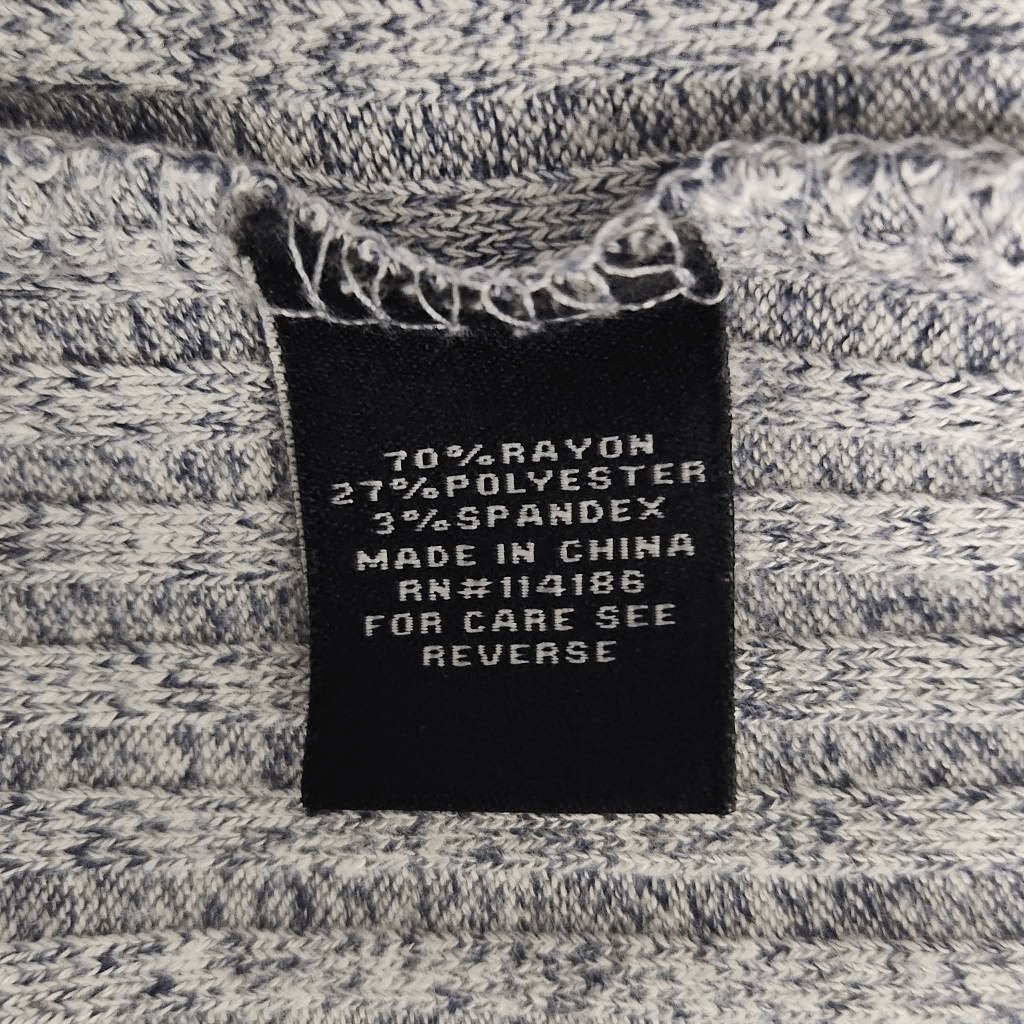 Verve Ami Heather Blue Knit Crop Top Size Medium Heather Blue Pullover Blue Top