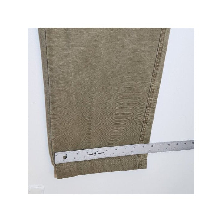 Columbia Mens Green Khaki Canvas Cargo Pants Size 36x32