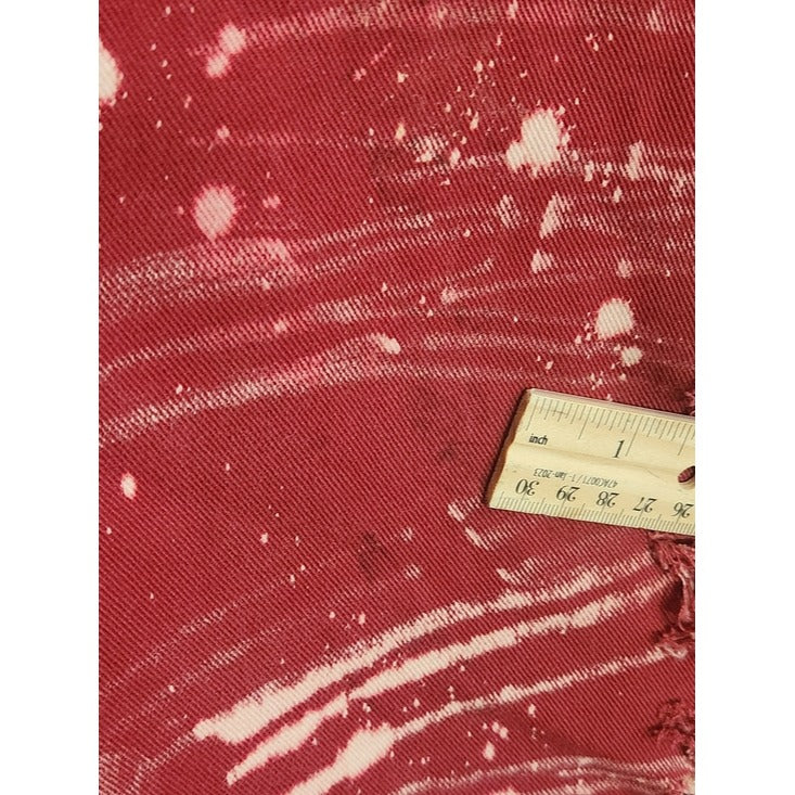 Levi's 569 Red Distressed Denim Shorts Size 40