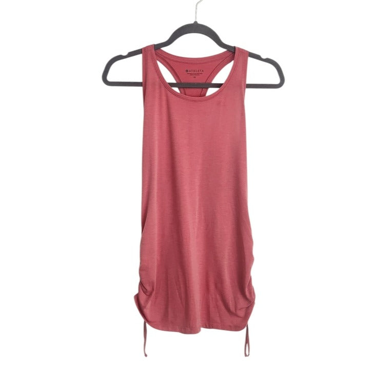 Athleta Pink Racerback Tank Top with Side Ties Size Medium