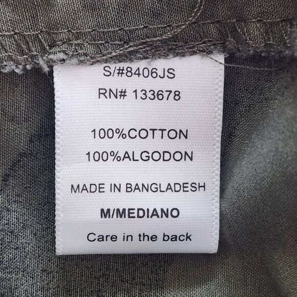 Love Tree Green Camo Zip-Up Hoodie Jacket Size Medium Camouflage Jacket