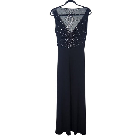 Patra Black Sleeveless Formal Dress Size 6 Black Long Cocktail Dress