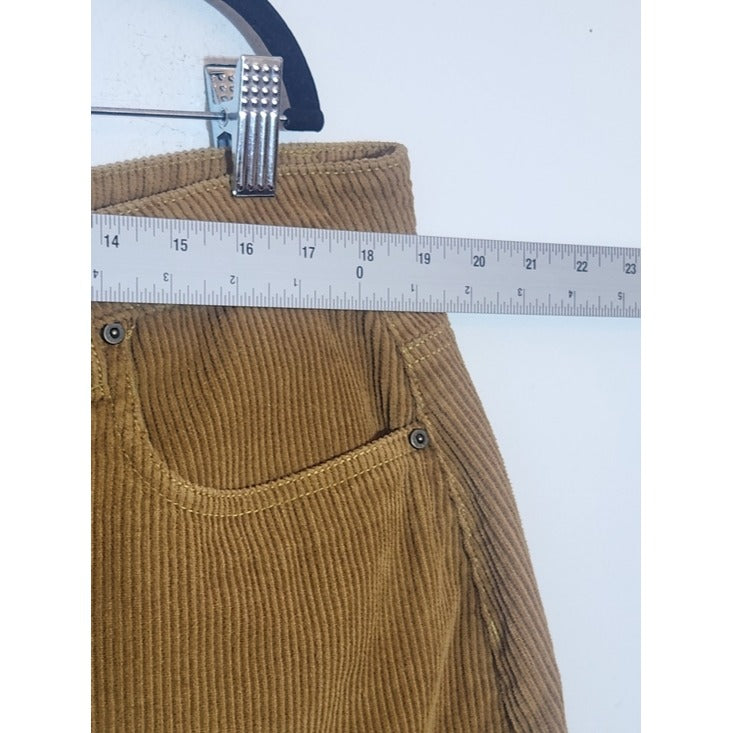 Indigo Rein Raw Edge Brown Corduroy Mini Skirt Size 18