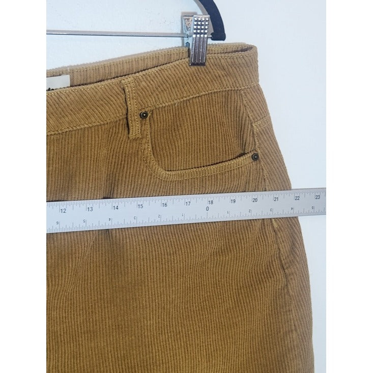 Indigo Rein Raw Edge Brown Corduroy Mini Skirt Size 18