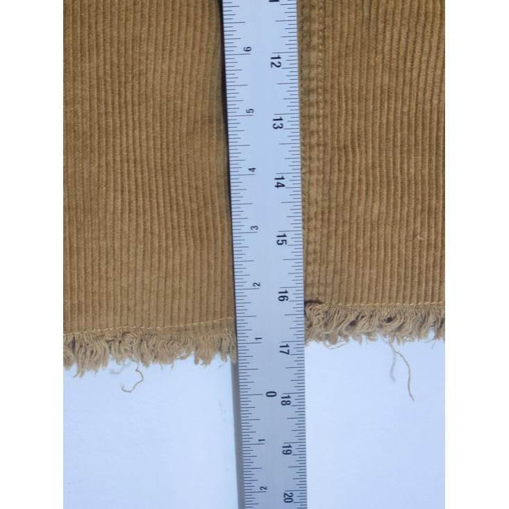 Indigo Rein Raw Edge Brown Corduroy Mini Skirt Size 18