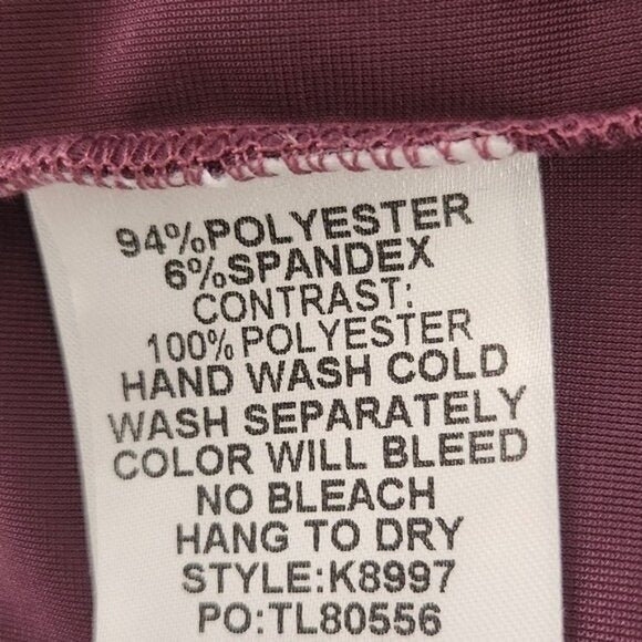 Umgee Plum Velvet Top with Burnout Statement Sleeves Size Medium NWT