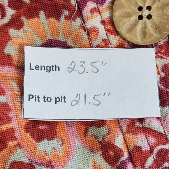 Coldwater Creek Colorful Paisley Print Cotton Jacket Size 14 Colorful Jacket