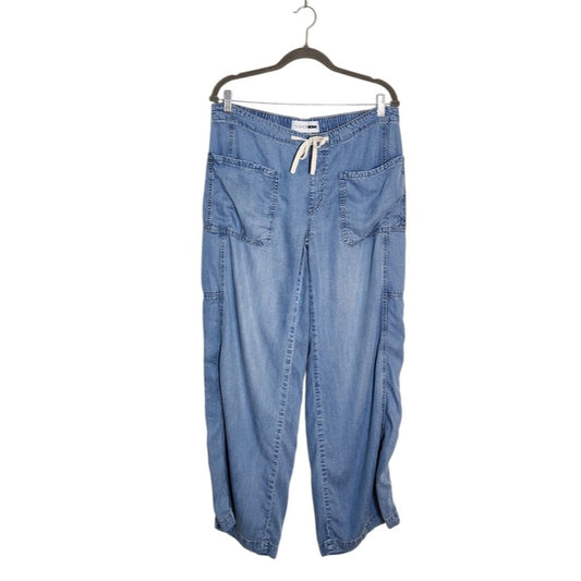 Fashion Nova Light Wash Chambray Wide Leg Pants Size Large